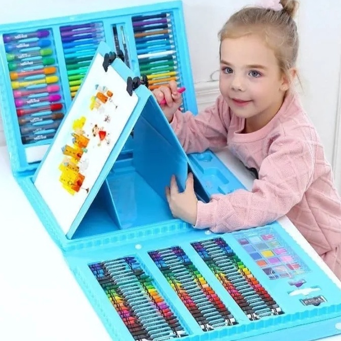 

Serbu Murah crayon set 15pcs anak cat air mewarnai anak set gambar anak mengganbar anak pensil warna set