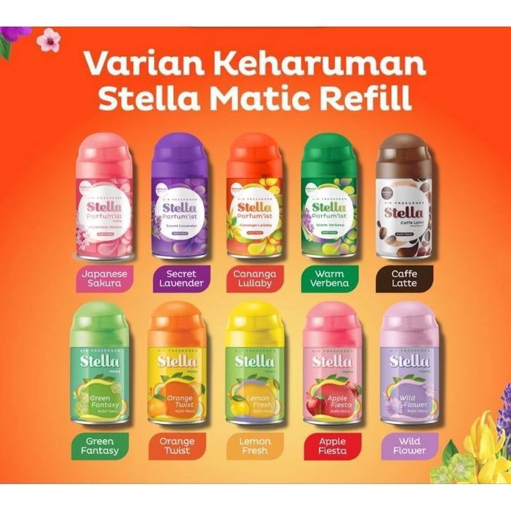 Stella Matic Spray REFILL Air Freshener 146 gr  225 ml