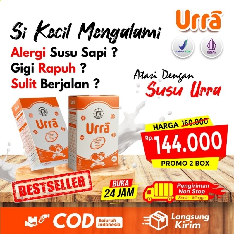 

Paket 2 Box - Susu Urra Original Untuk Penambah Nafsu Makan, Berat Badan Dan Tinggi Anak