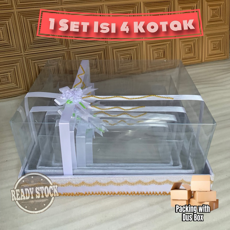 

Box Mika Seserahan 1 set isi 4 model Pita