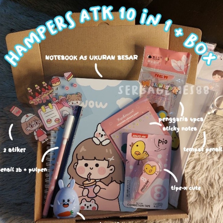 

Pasti Populer serbagemes88 PAKET ALAT TULIS 1 in 1 HAMPERS KADO GIFT STATIONERY SET FANCY ALAT TULIS SET STATIONERY SET PULPEN DAN BUKU