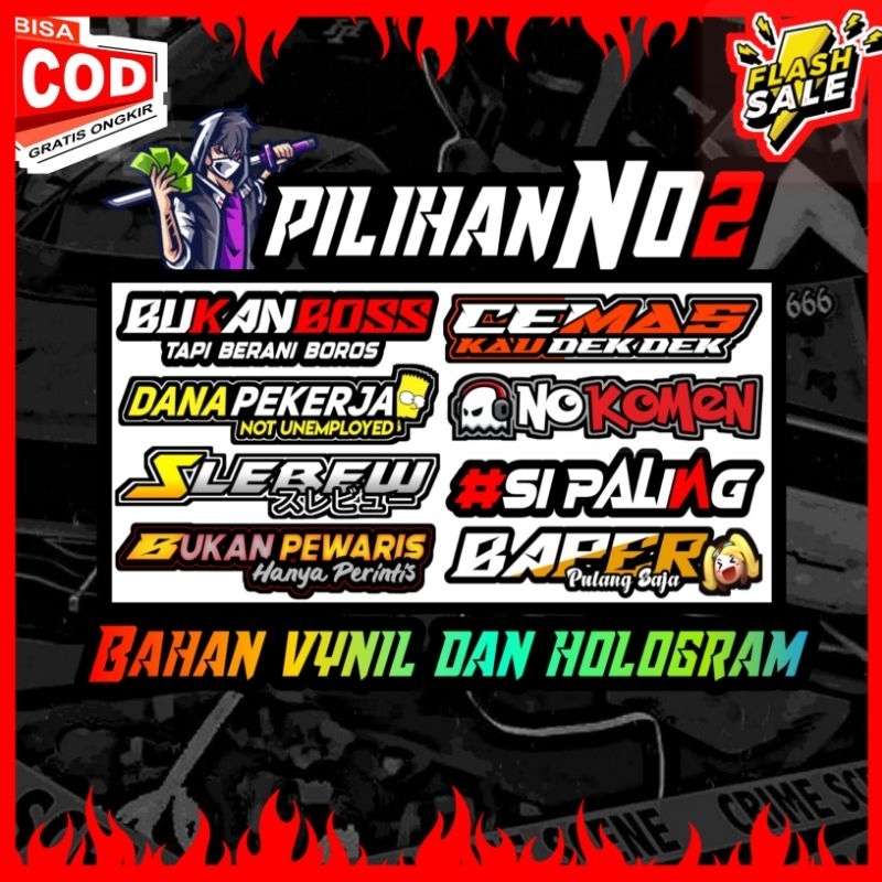 Sticker Kata Kata Viral / Sticker Racing / Sticker Motor / Sticker Aesthetic / Sticker Pack Lucu