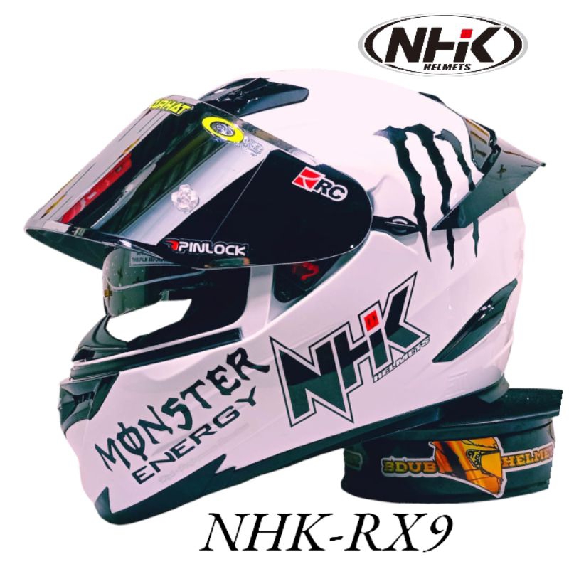 Helm NHK rx9 white paket ganteng original NHK