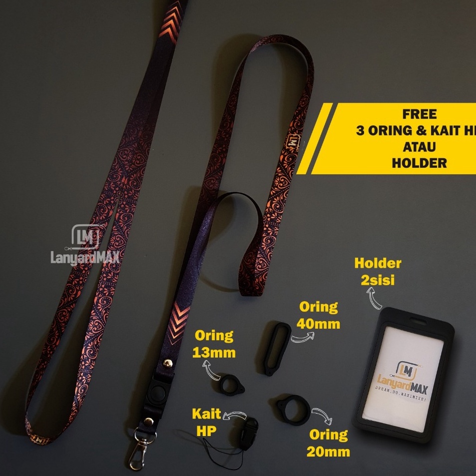 

Kirim Teraman Lanyard Batik Mini Floral 15 cm by LanyardMAX
