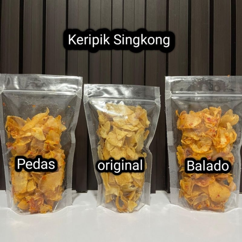

Keripik singkong balado/pedas/original berat 100gram