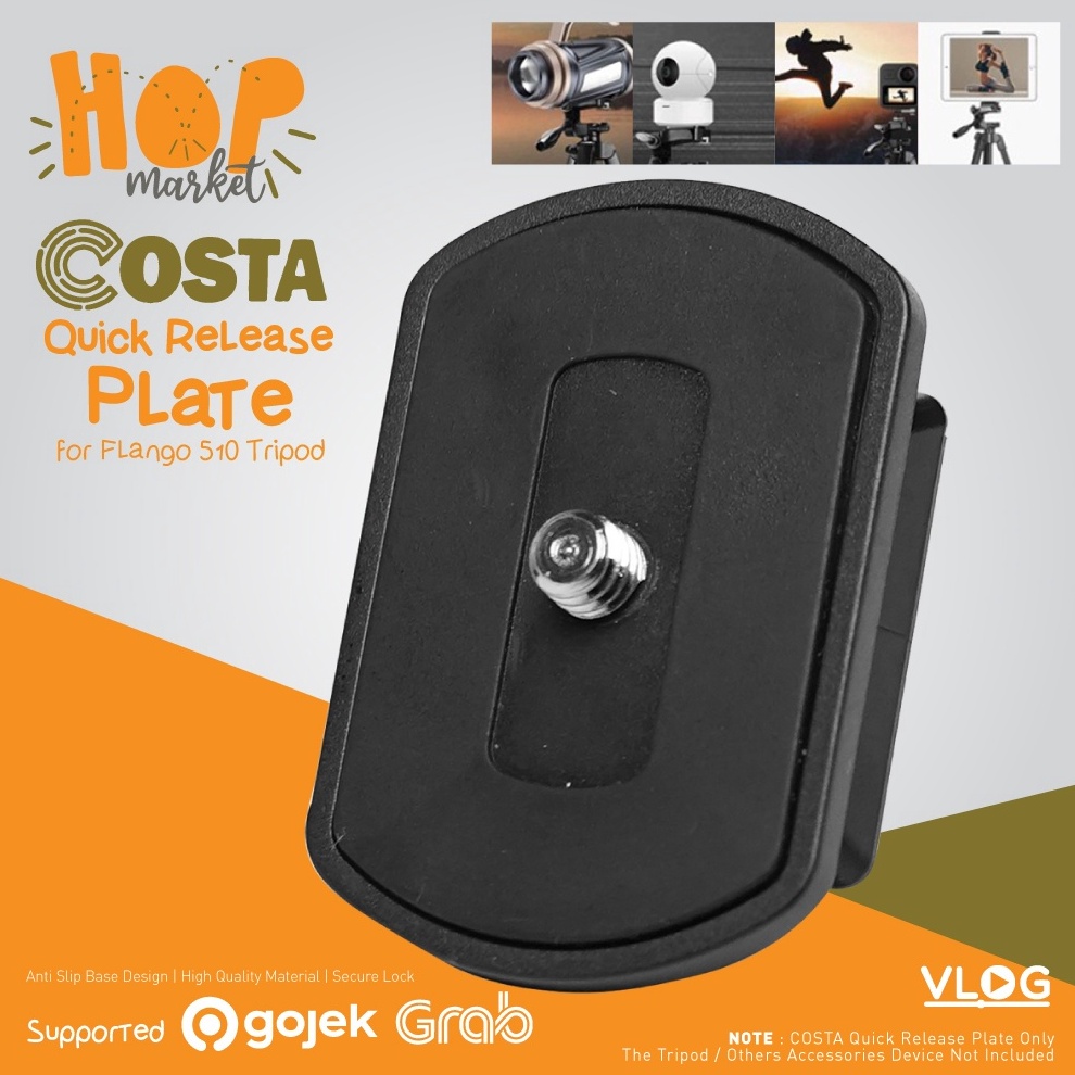 Diskon Besar Baru Quick Release Plate PVC Spare Replacement For COSTA FlanGo51 Tripod A86