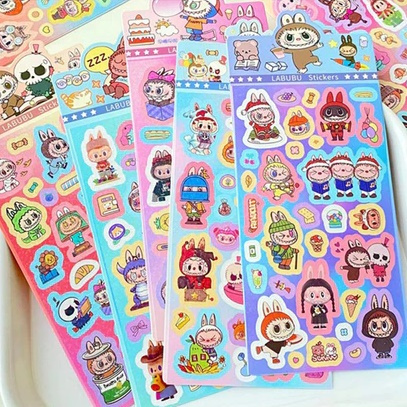 

Stiker Labubu Hologram Aesthetic Sticker Scrapbook