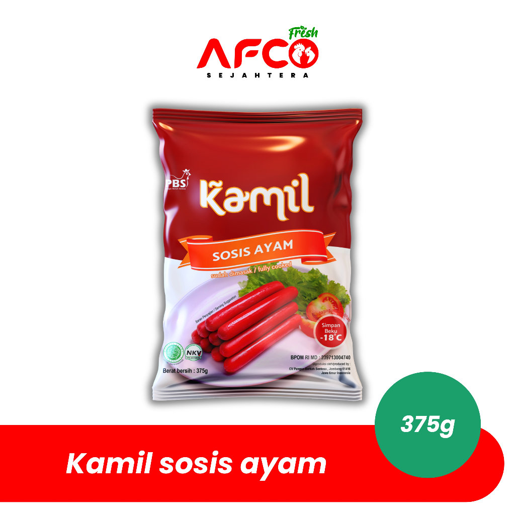 

Afco Fresh Kamil sosis ayam 375g