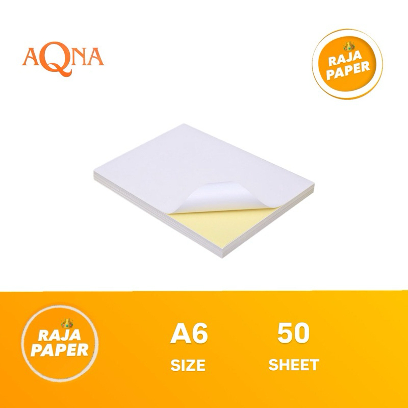 

Kertas Sticker Chromo Glossy A6 By AQNA 50 Lembar . ( 105 Mm x 148 Mm ) / ( 10.5 Cm x 14.8 Cm ) , 50 Lbr / 50 Pcs , Stiker , Kromo , Cromo , Bontak , Bontax , Mengkilap .