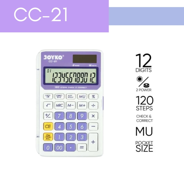 

Kalkulator Joyko CC-21 12 Digits Check Correct / Kalkulator Joyko CC-21