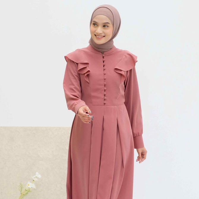 Gamis Dress Wanita Muslimah Premium Kekinian Terbaru MEZURA - Bitnada