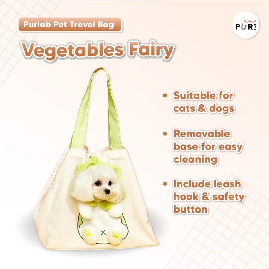 Purlab Pet Travel Bag Dog Vegetables Fairy