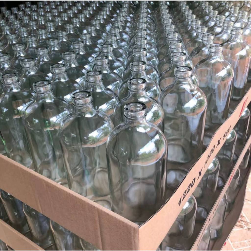 Botol Bensin Kaca 1 Liter | Botol Jamu 1 Liter | Botol Kaca Bekas Murah | Botol Bensin Eceran Bening