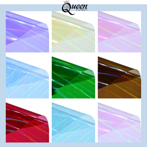 

Kertas Buket Kilat Cellophane Hologram Symphony Film Flower Wrapping Hologram 6115
