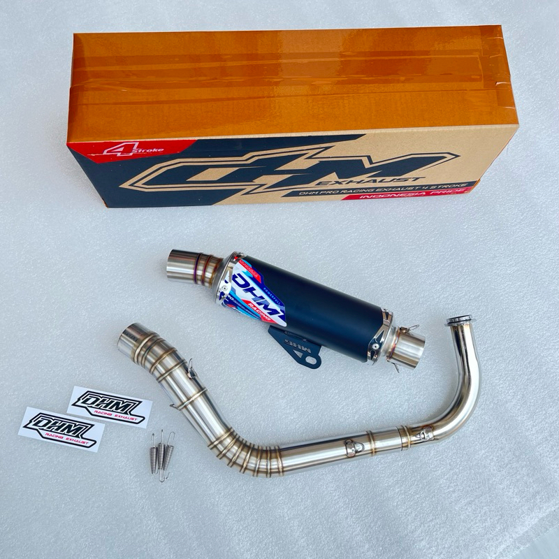 KNALPOT VARIO 125/150 LED Black Coating Series ORIGINAL DHM RACING EXHAUST