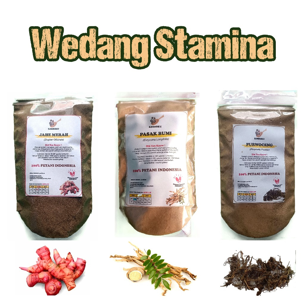 

Wedang Stamina Pria Dewasa. Purwoceng, Pasak Bumi dan Jahe Merah Bubuk