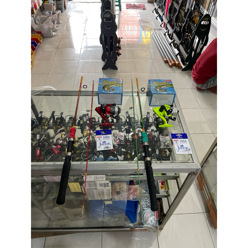 joran set sb2 fiber solid + reel alumunium