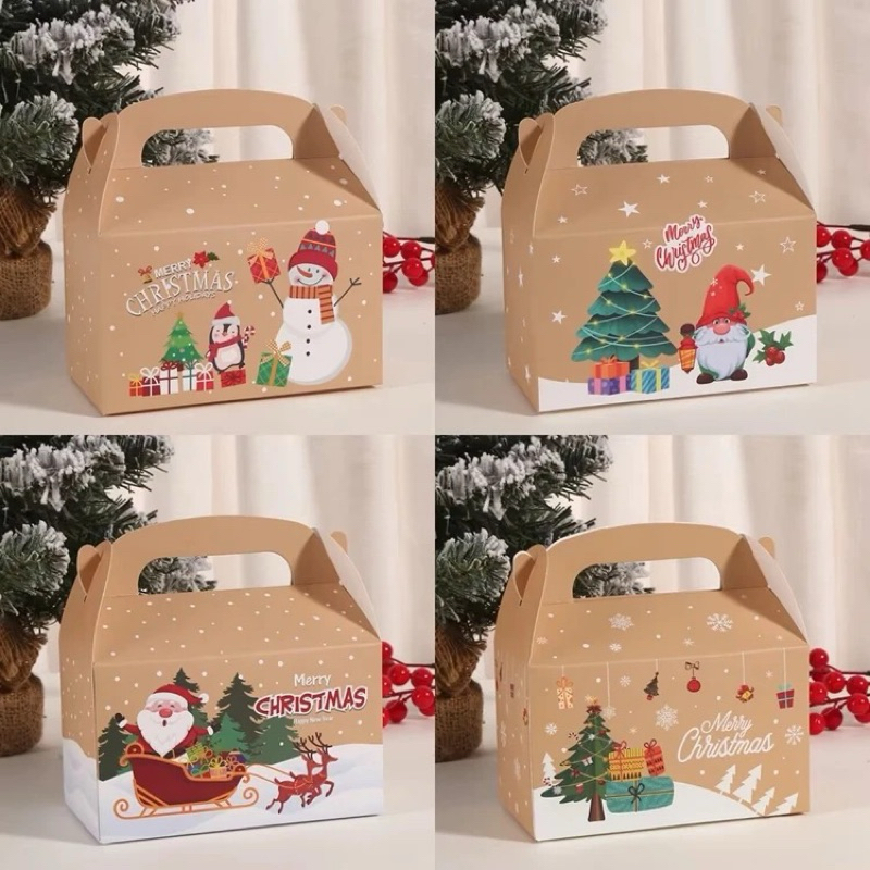 

Box Christmas 5 pcs Christmas Gift Box Xmas Tas Hadiah Kue Kering Cookies Paper Box Bag Merry Christmas Kotak Kado Natal Pembungkus Bungkusan Nastar Permen Coklat