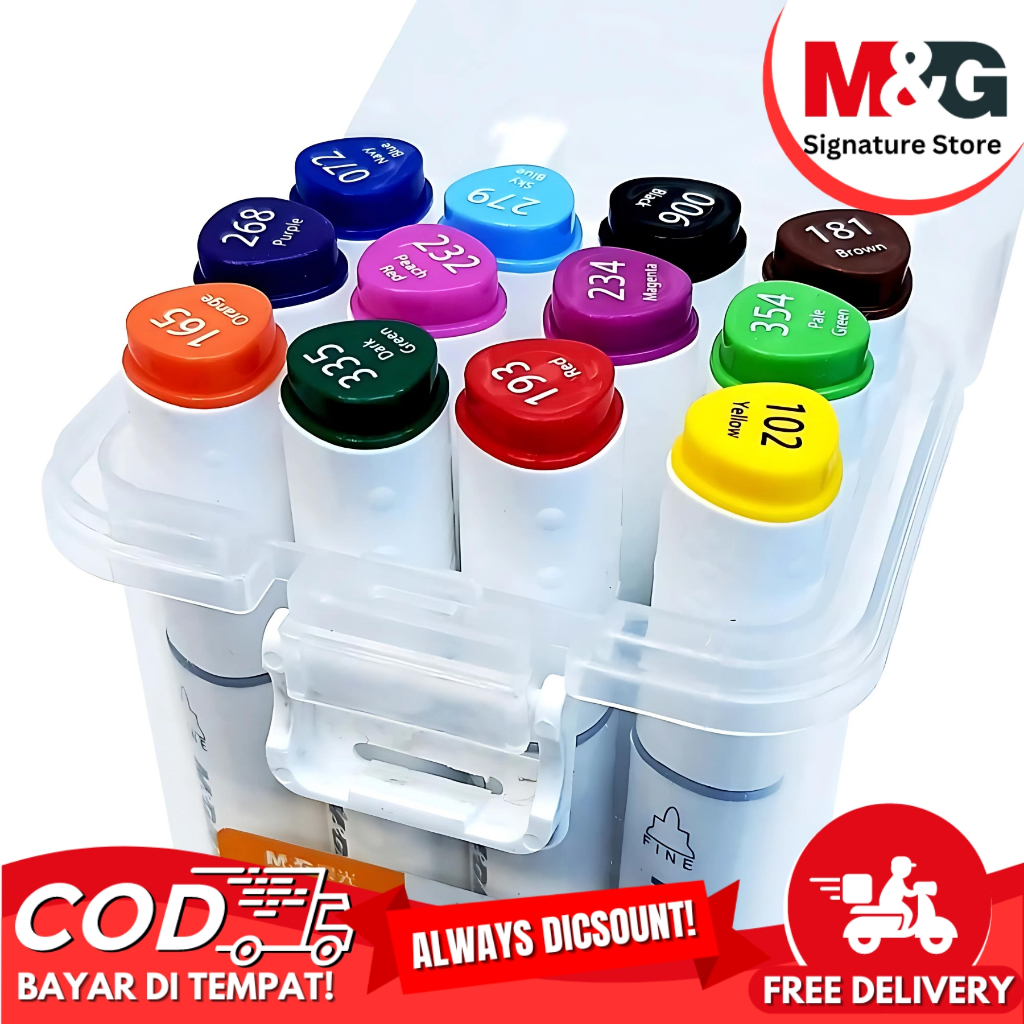 

Spidol Dua Tip Banyak Pilihan Warna Berkualitas M&G 12,48,60 Warna #APMV0905 #APMV0904 #APMV0903
