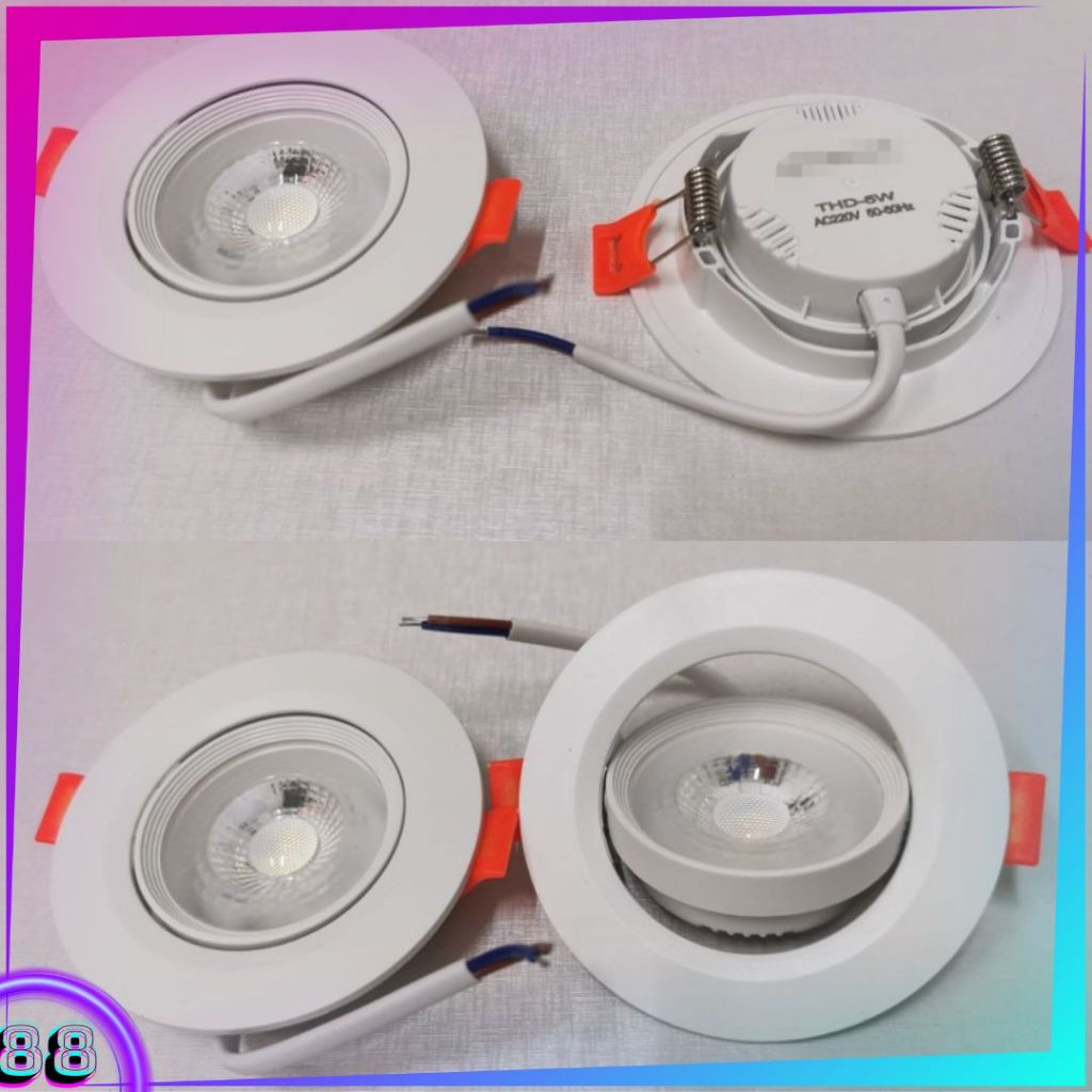 Lampu Led downlight COB spot light sorot 3watt - 5watt - natural 4000k, 3watt