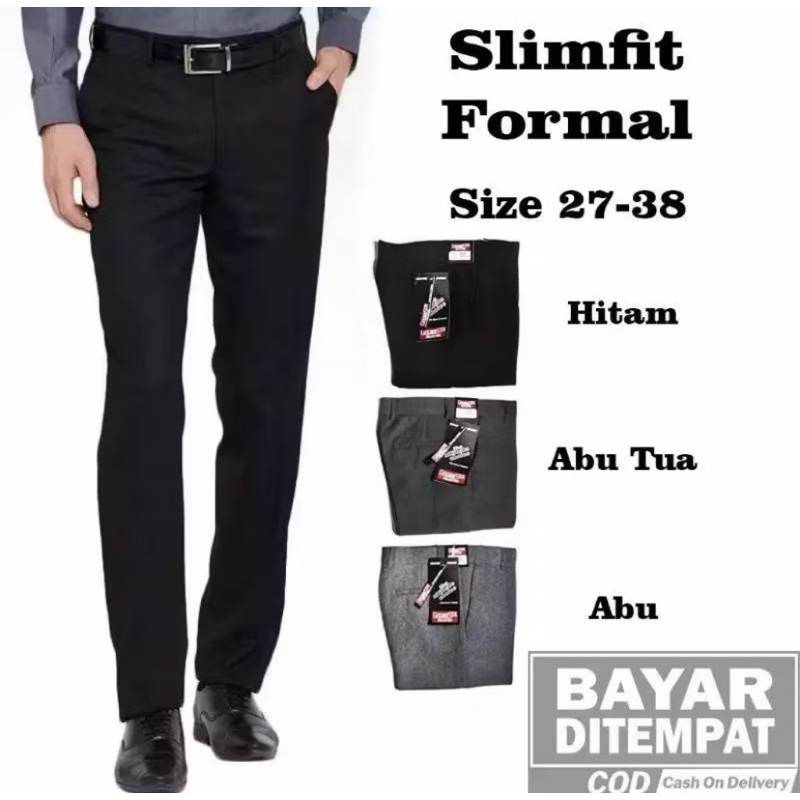celana panjang kain wool~carpilos formal kerja pria