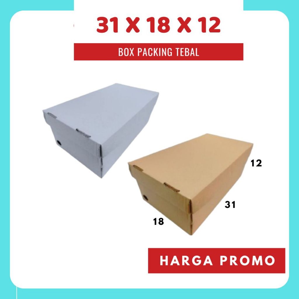 

Kardus Sepatu 31x18x12 Box Sandal Dus Packing Kotak Kemasan Karton