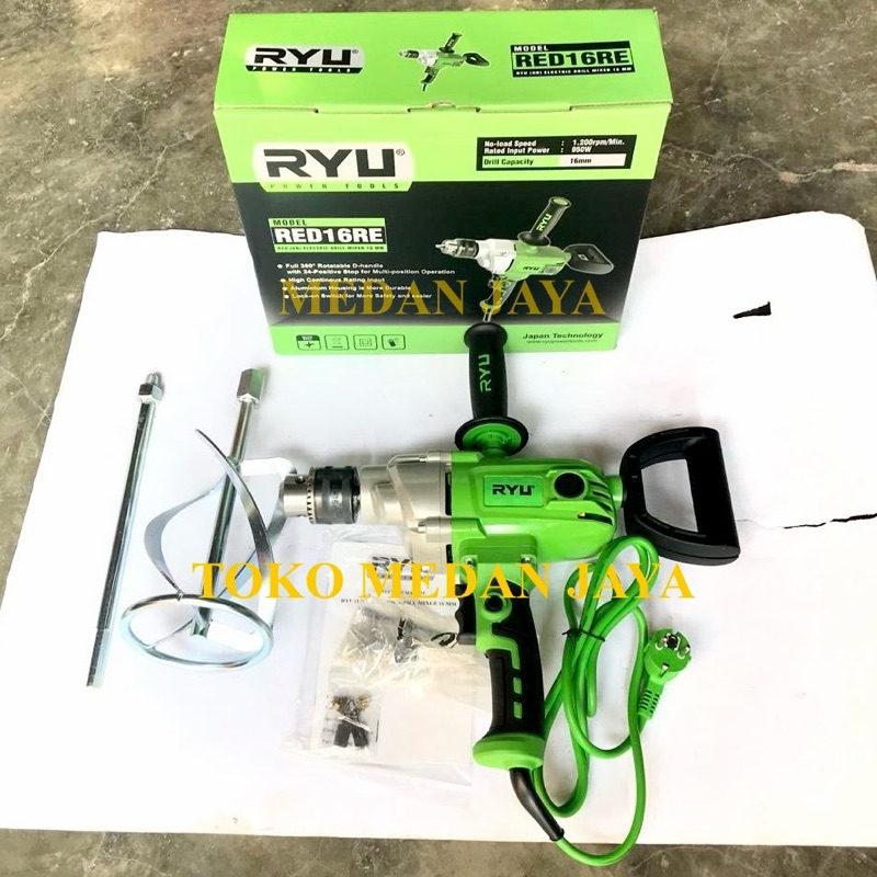 MESIN BOR BETON TEKIRO RYU  RED16RE BOR 16 MM + MIXER