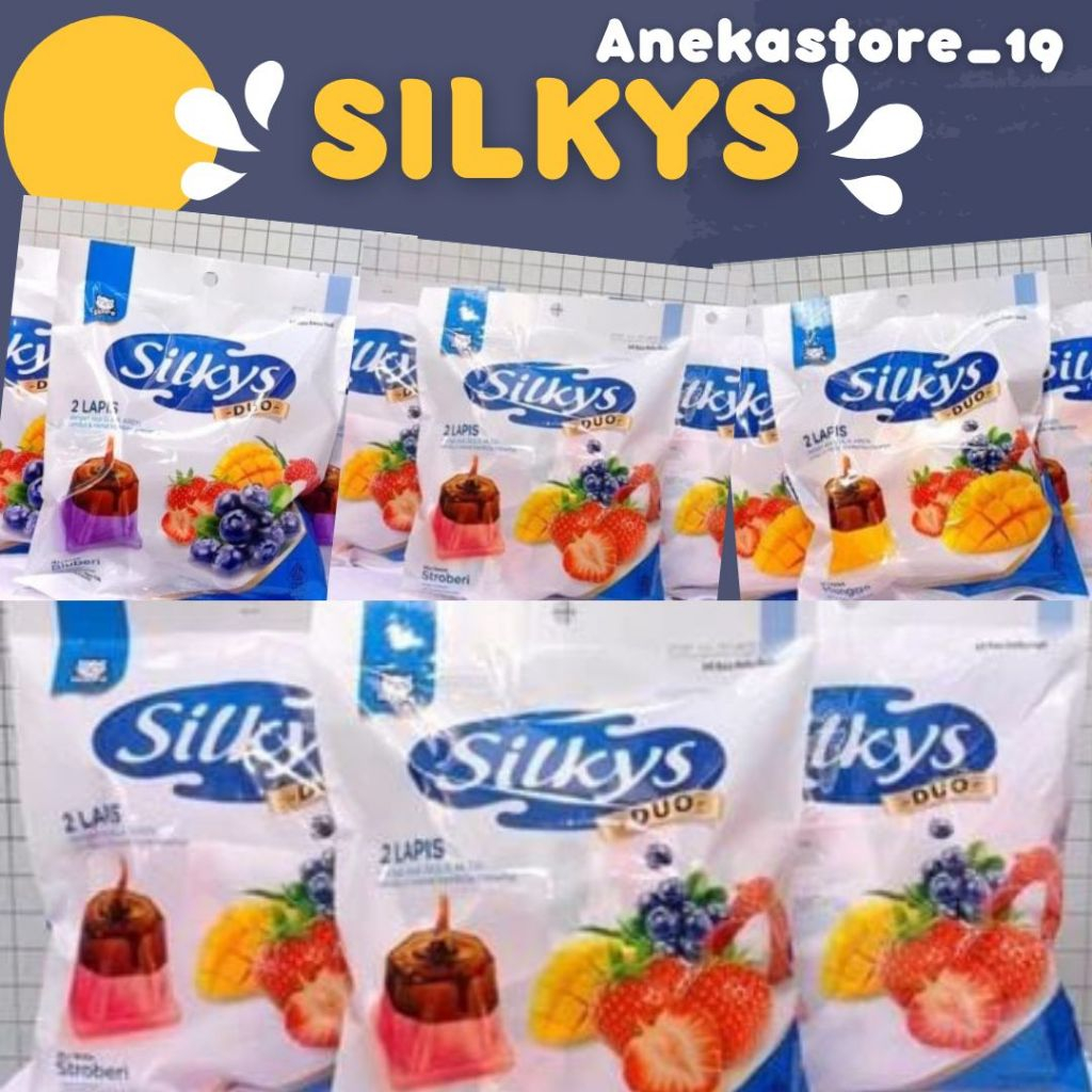 

[ANEKA] Silkys puding merk Duo jelly isi 10 pcs/ RASA MANGGA BLUBERI STRAWBERRY