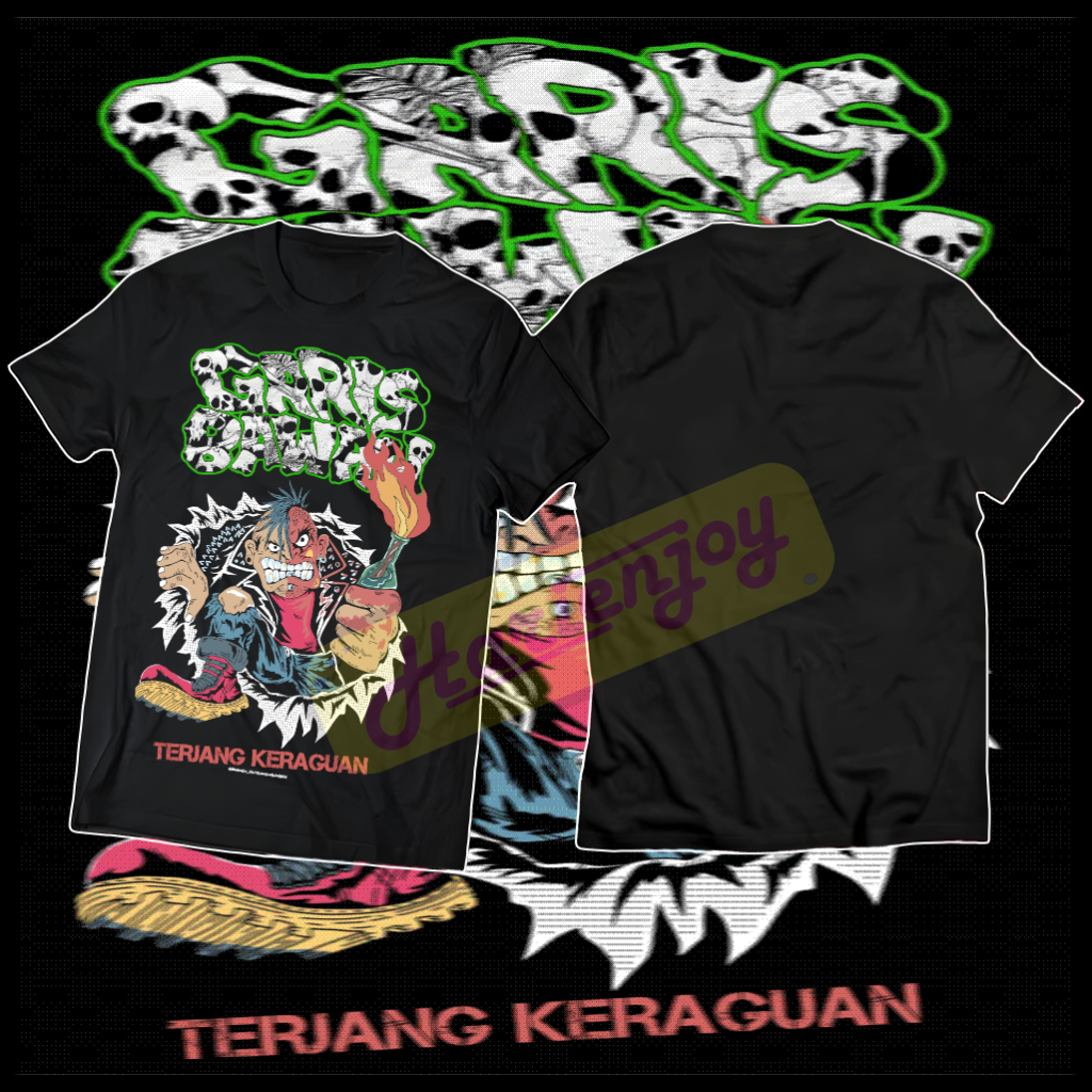 Official Merchandise Kaos dan kaset / T-Shirt Band Garis Bawah - Terjang Keraguan Kaos Official / Ta