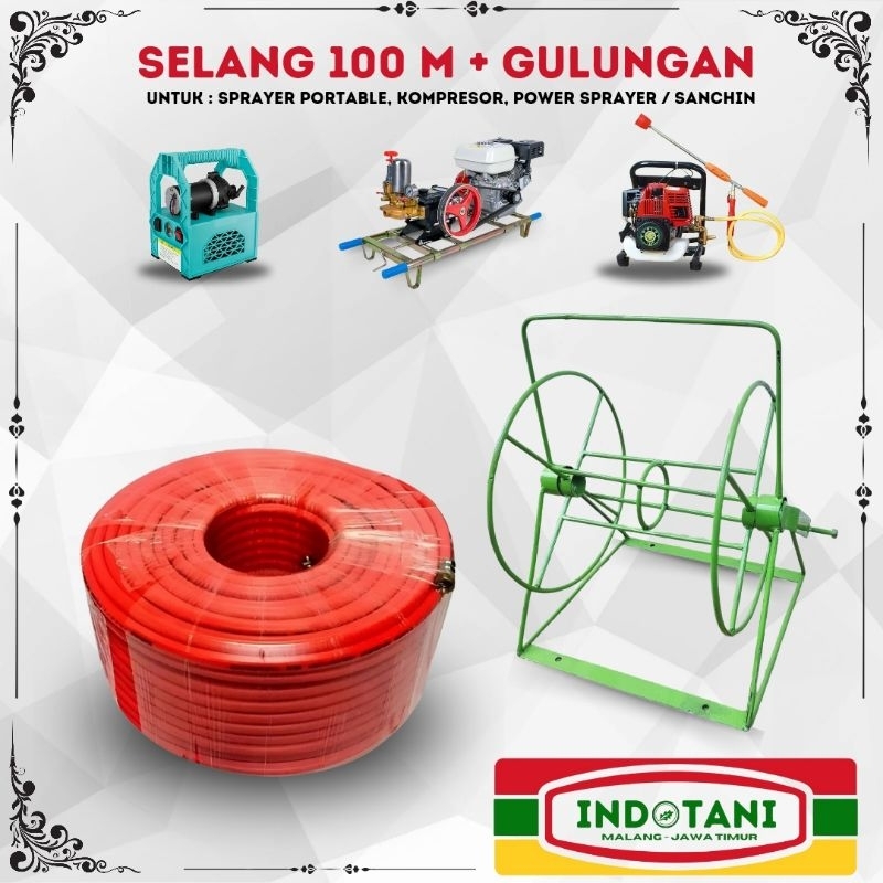 PAKET SELANG 100 METER PLUS GULUNGAN/SELANG 100 METER/SELANG 50 METER/GULUNGAN SELANG 100 METER