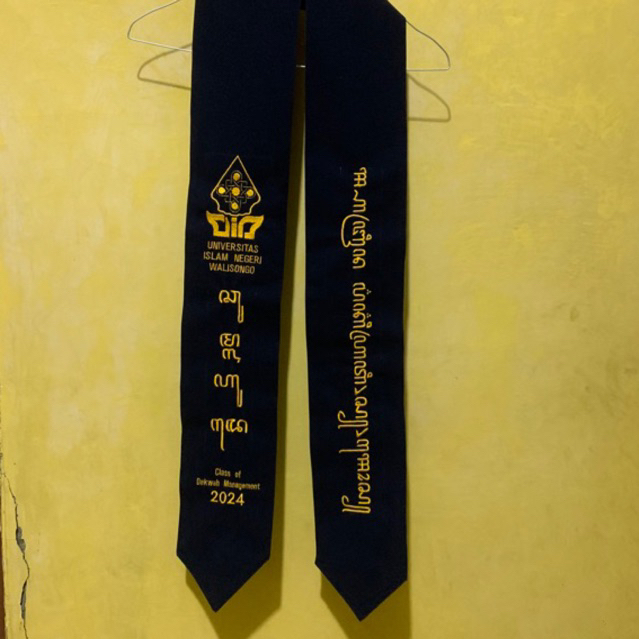 EXPRESS|| Selempang wisuda bordir leher aksara jawa || Selempang wisuda 2 sisi