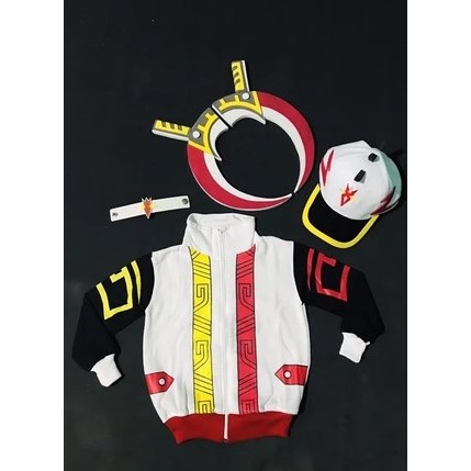 Kostum Lengkap Boboiboy Supra Plus Topi Gelang Pedang Mainan