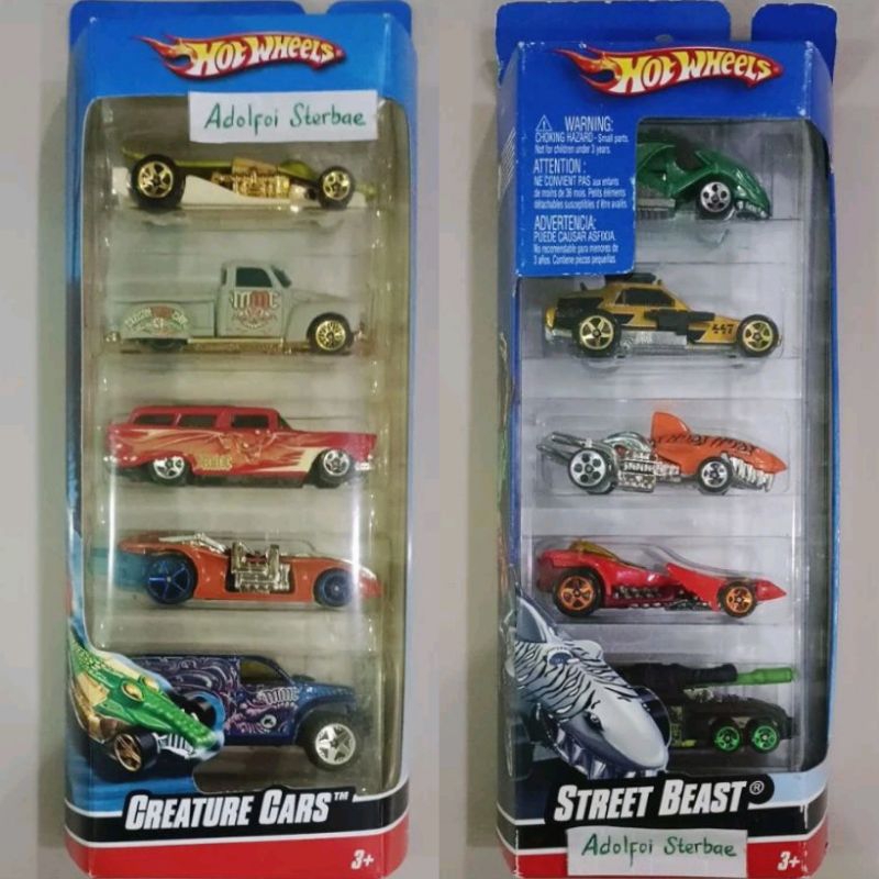 hotwheels hot wheels isi 5 gift pack creature cars street beast Croc Rod La Troca 8 Crate Arachnorod
