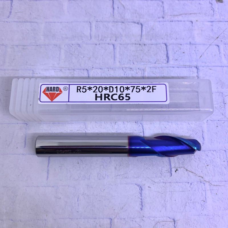 Ballnose Ballmill 10 mm atau R5 HRC 65 Carbide baru Ballmill Ballnose 10mm HRC65