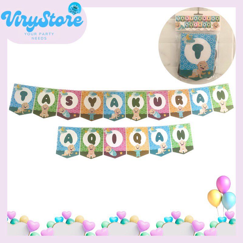 [ViryStore] Banner Tasyakuran Aqiqah/ Banner Aqiqah
