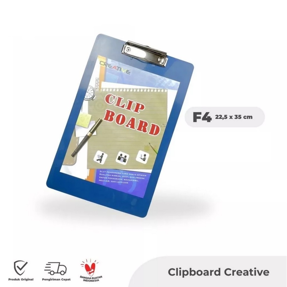 

CLIPBOARD F4 TOPLA PASTEL / PAPAN UJIAN/ PAPAN JALAN