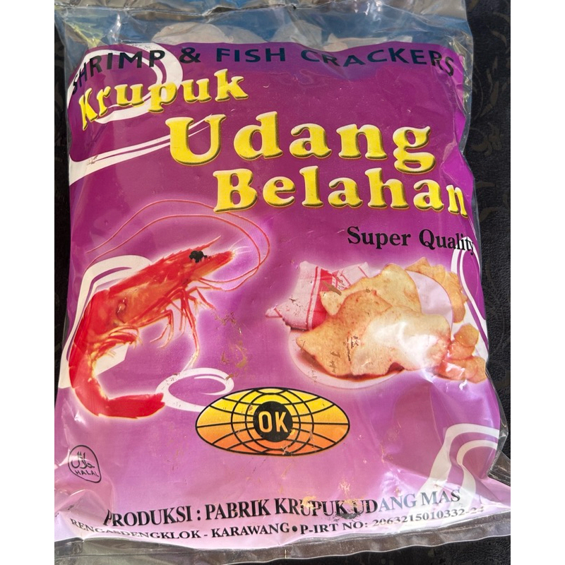 

Krupuk udang Udang Mas belahan Mede