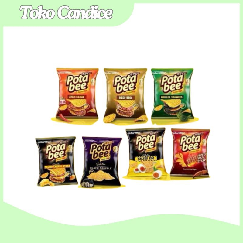 

Potabee 68 Gr Varian Spicy BBQ/Wagyu Beef/Black Truffle/Salted Egg/Melted Cheese/Ayam Bakar/Beef BBQ/Rumput Laut (1 Pcs)