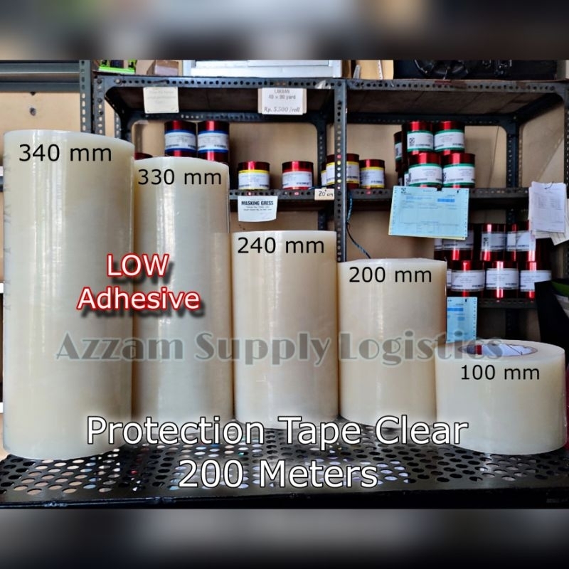 

Protection Tape Clear Pelindung Baret Produk 200 M Tape LOW 45 Mic