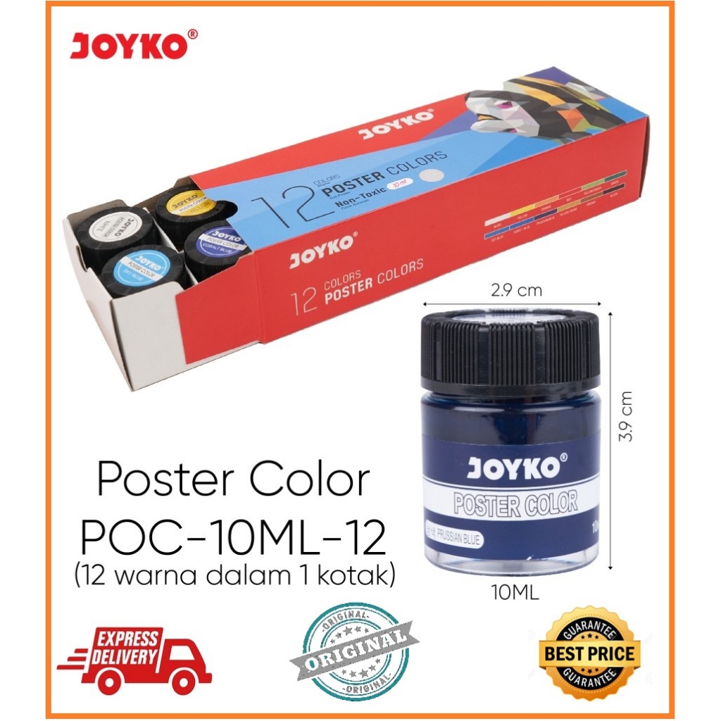 

mh Cat Poster Color Joyko POC 12 Warna - POC-10ML-12