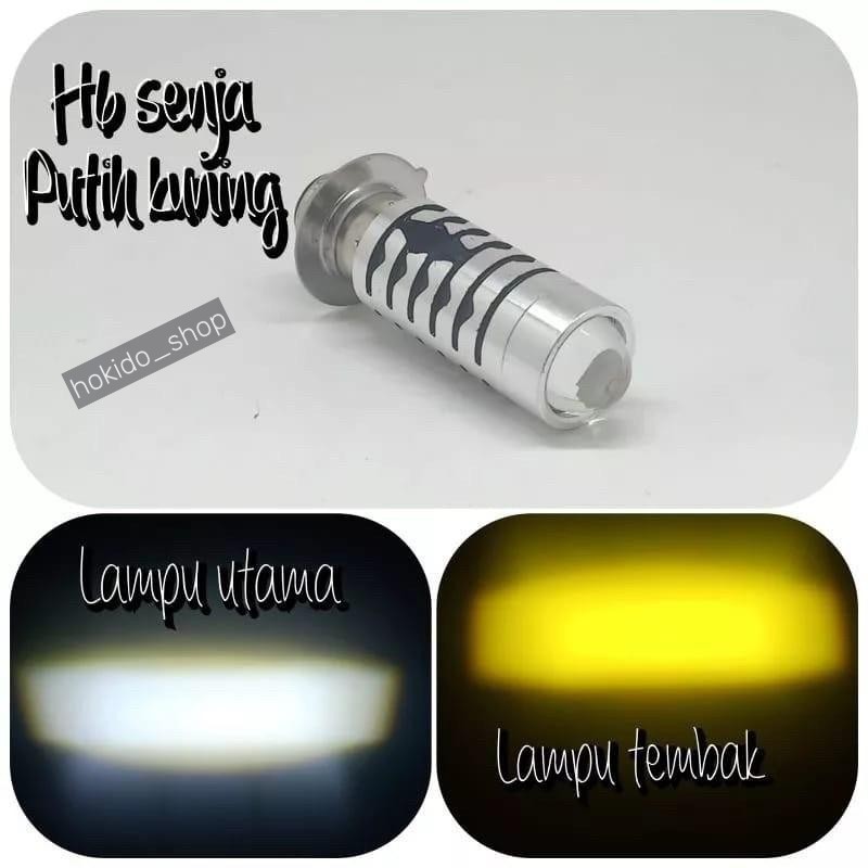 BOHLAM DEPAN LED MOTOR terlaris h6 laser Jauh dekat 2 warna Putih kuning Lampu hid laser d2 Lampu le