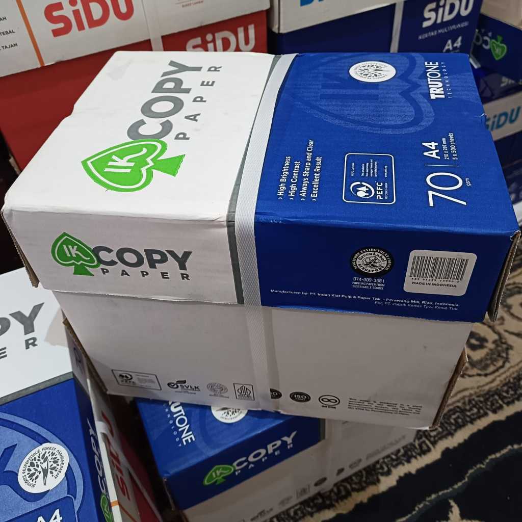 

( 1 DUS ) KERTAS A4 70 GRAM & F4 70 GRAM COPY PAPER