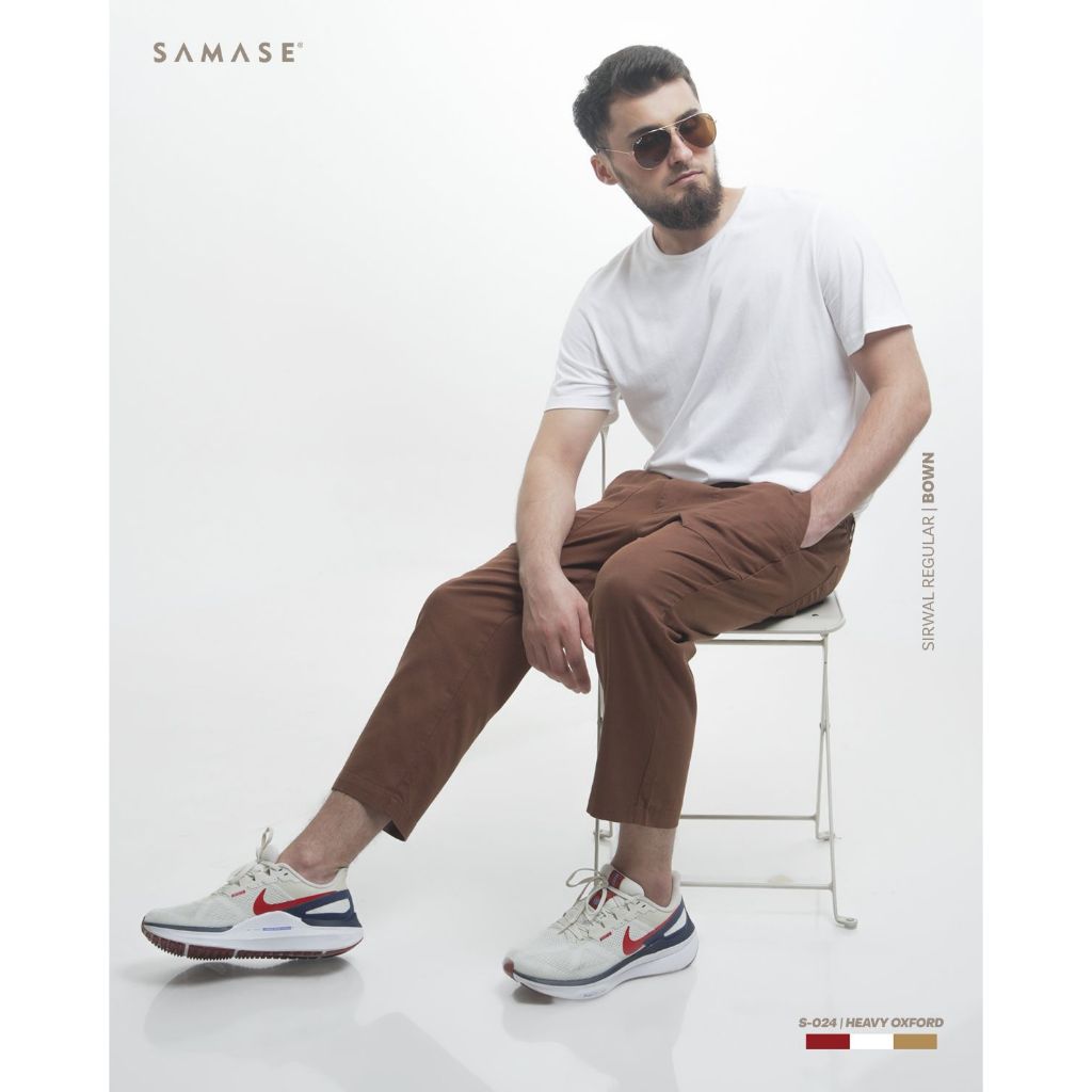 SAMASE Sirwal Reguler S024 - S024B Celana Sirwal Panjang Pria Dewasa Size Tersedia Sampai Big Size