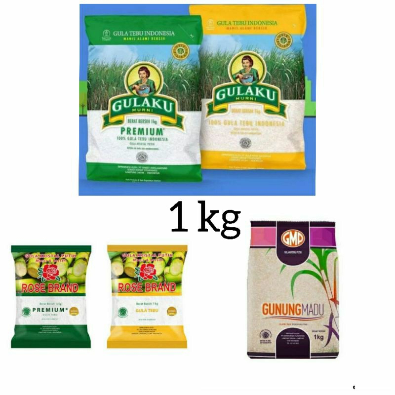 

Gula pasir kristal kemasan premium kemasan 1 kg