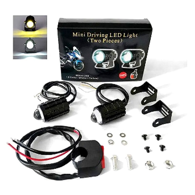 Lampu tembak mini laser D2 Led 2 warna 1set motor mobil