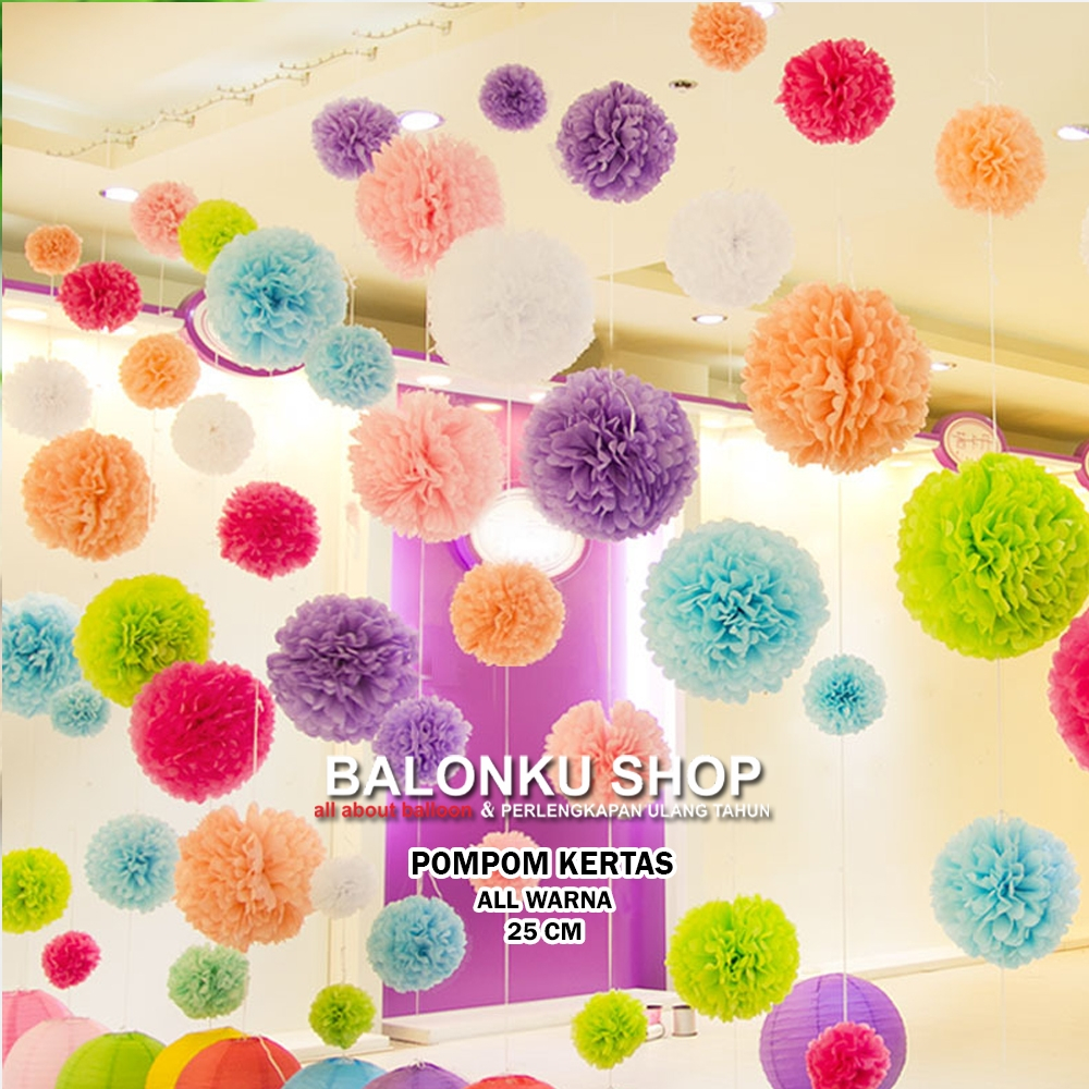 Pompom Kertas / Pompom Paper / Pompom Gantung