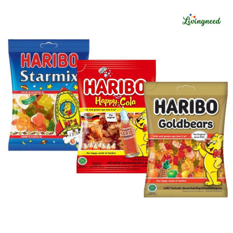 

Haribo happy original cola/goldbears/starmix candy gummy ukuran 160g jumbo permen premium impor dari luar negeri