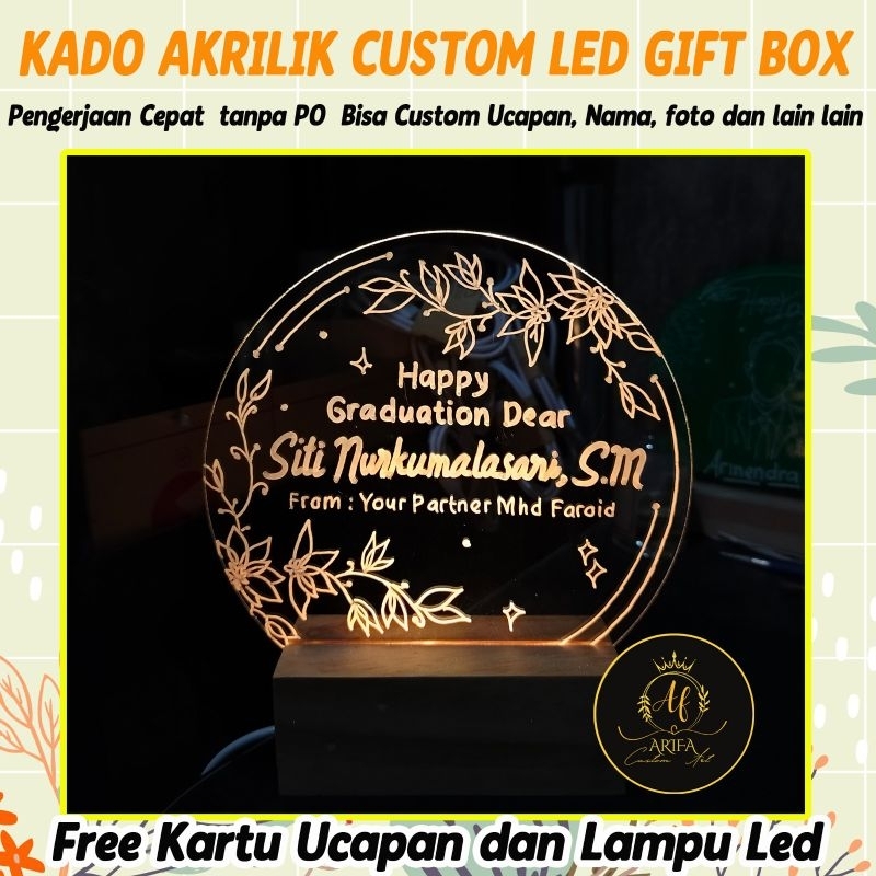 Kado Akrilik Bulat Kado Akrilik Custom Gift Kado Custom Gift Wisuda Gift Birthday Kado perpisahan Ka