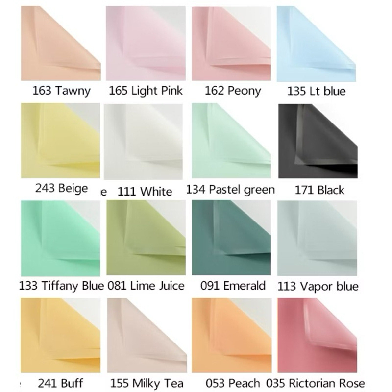 

FULL COLOR CELLOPHANE/ KERTAS BUNGA WRAPPING PAPER (ukuran 36x36cm)