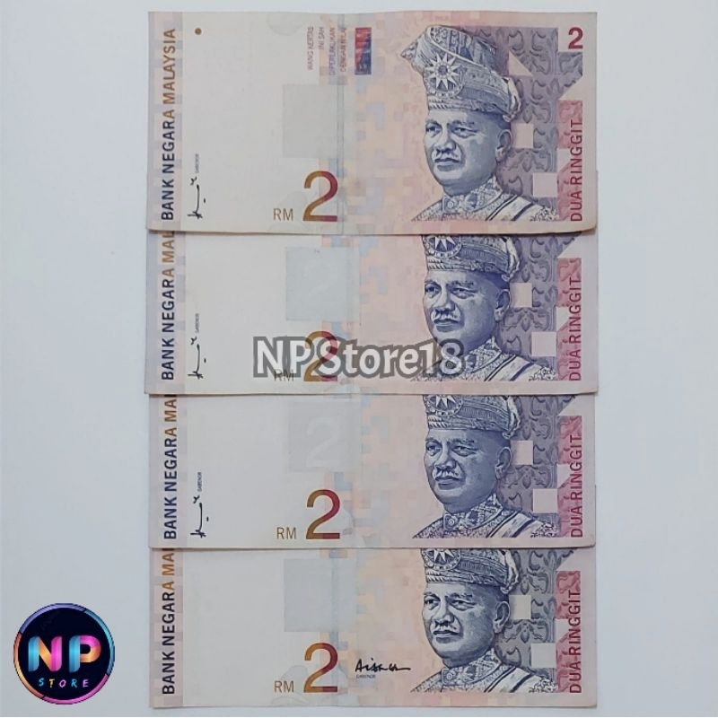 Souvenir Uang Asing Kuno Malaysia 2 Ringgit